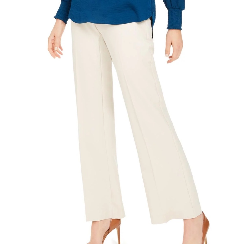 NWT Alfani Straight Leg Comfort Waist Ivory colored pants - Picture 1 of 7